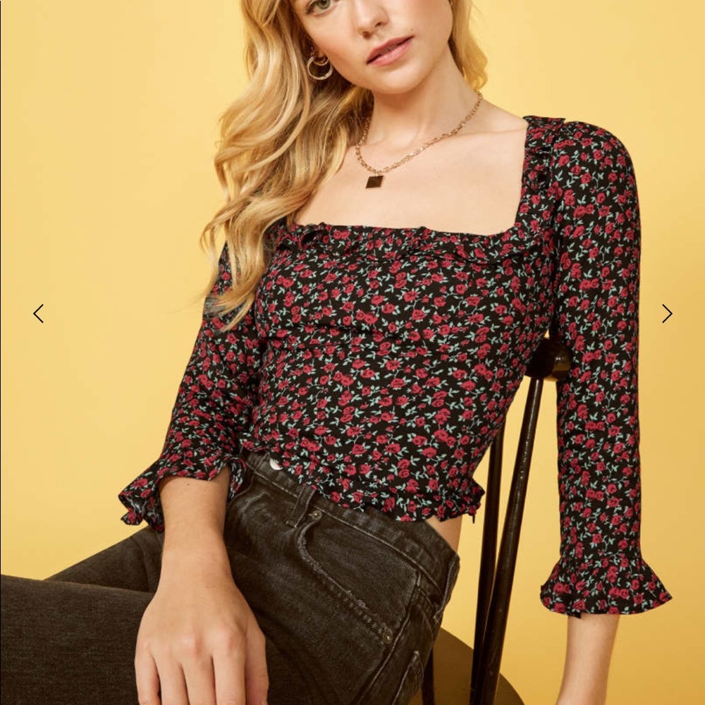 Reformation barb top Mabel